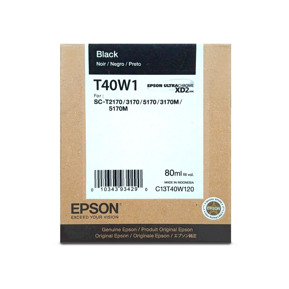 EPSON - TINTA EPSON T40W NEGRA GENUINA T2170 T3170 T5170 80ML