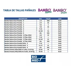 BAMBO NATURE - Pañal Eco-friendly 4 Paquete Alto L De 7 A 14 K