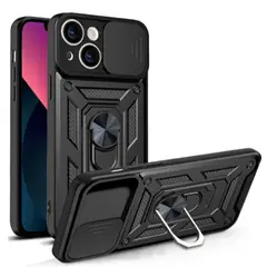 GENERICO - Carcasa Armor Con Anillo Para iPhone 14-13 - Negro