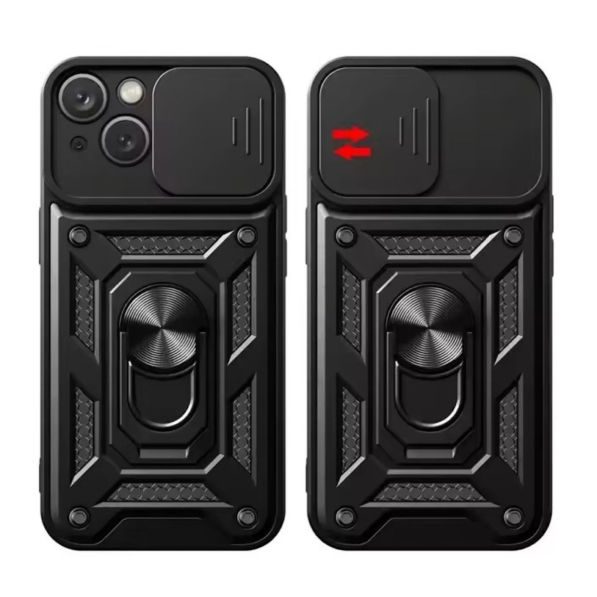 GENERICO - Carcasa Armor Con Anillo Para iPhone 14-13 - Negro