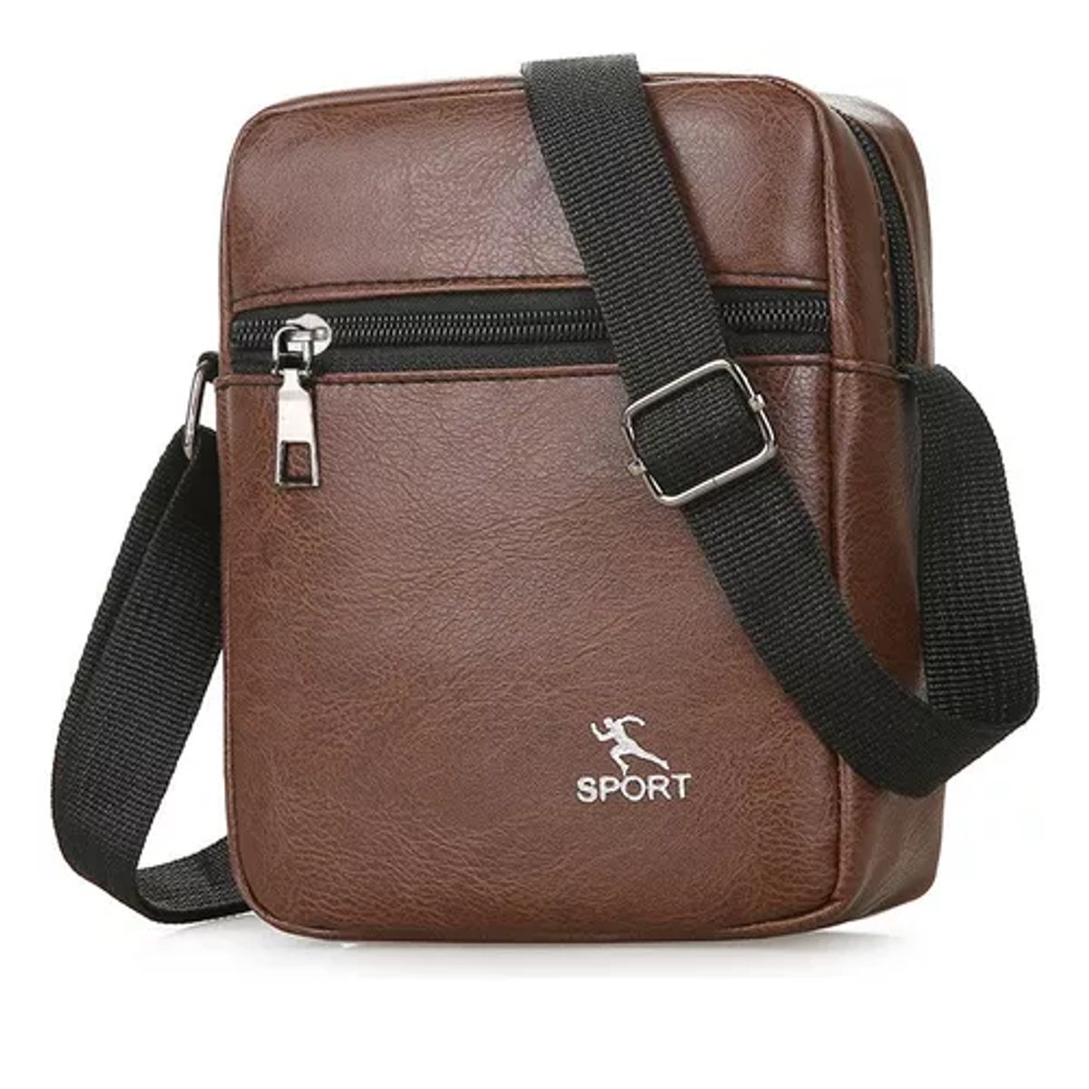 GENERICO - Bolso Piel Vintage Bandoleras Hombre