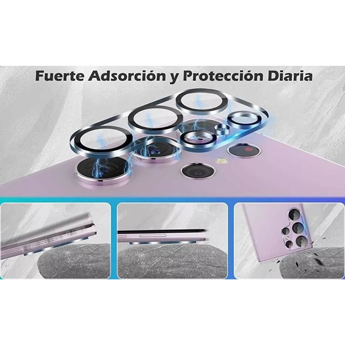 NUGLAS - Vidrio Protector de Camara para Samsung S23 Ultra Nuglas 9H