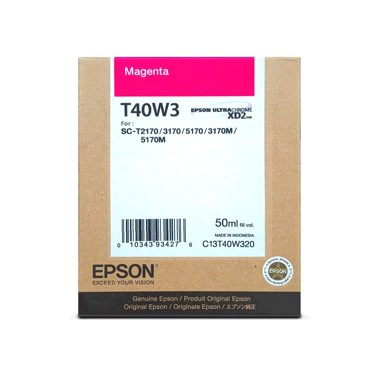 EPSON - TINTA EPSON T40W MAGENTA GENUINA T2170 T3170 T5170 50ML