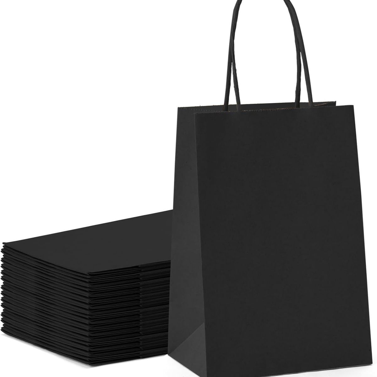 GENERICO - Bolsa De Papel Kraft Negro 30x12x41 25 Unidades