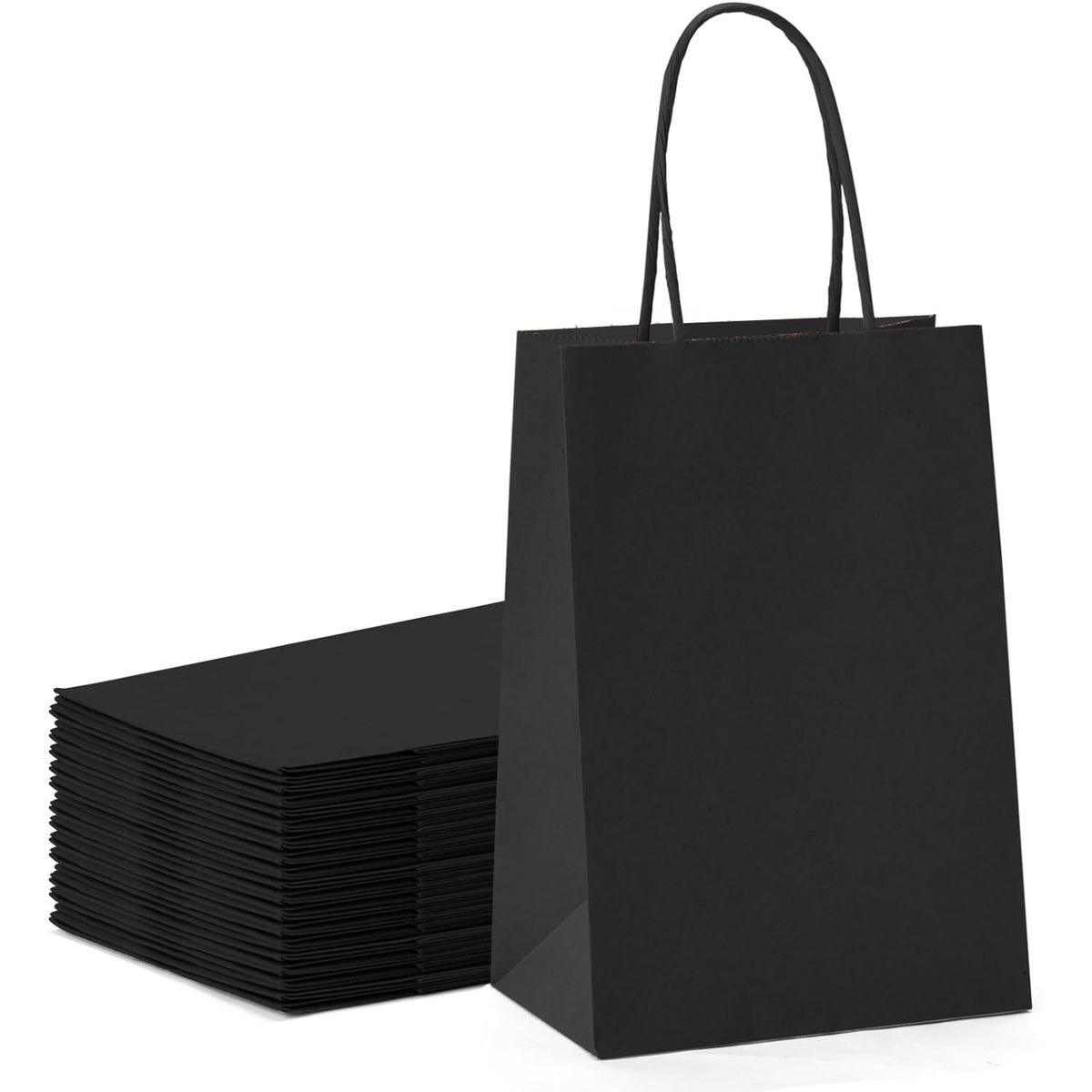 GENERICO - Bolsa De Papel Kraft Negro 30x12x41 25 Unidades