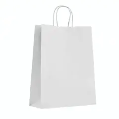 GENERICO - Bolsa De Papel Kraft Blanco 30x12x41 25 Unidades