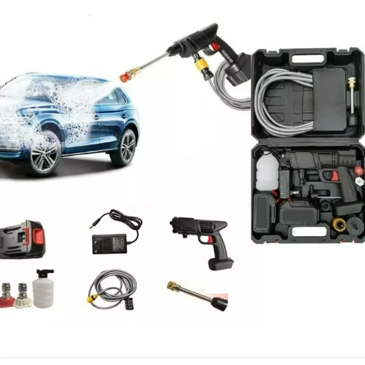 GENERICO - Lavadora Hidrolavadora De Alta Presión Portátil Inalámbrica