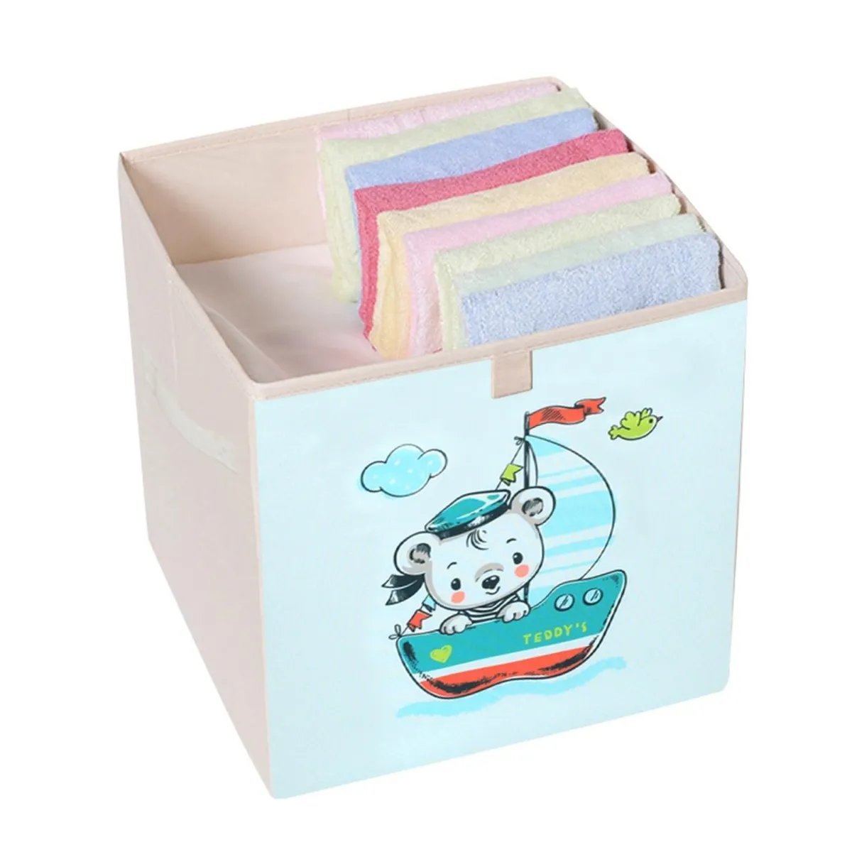 KIVARA - Caja Organizadora Juguetes Ropa Infantil Barquito