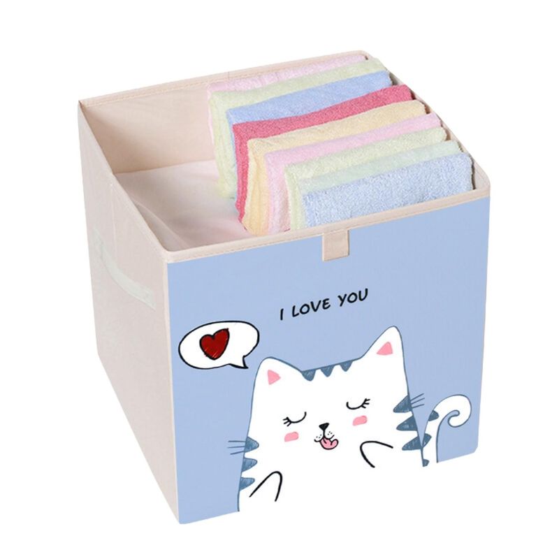 KIVARA - Caja Organizadora Juguetes Ropa Infantil Gato Love