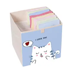 KIVARA - Caja Organizadora Juguetes Ropa Infantil Gato Love