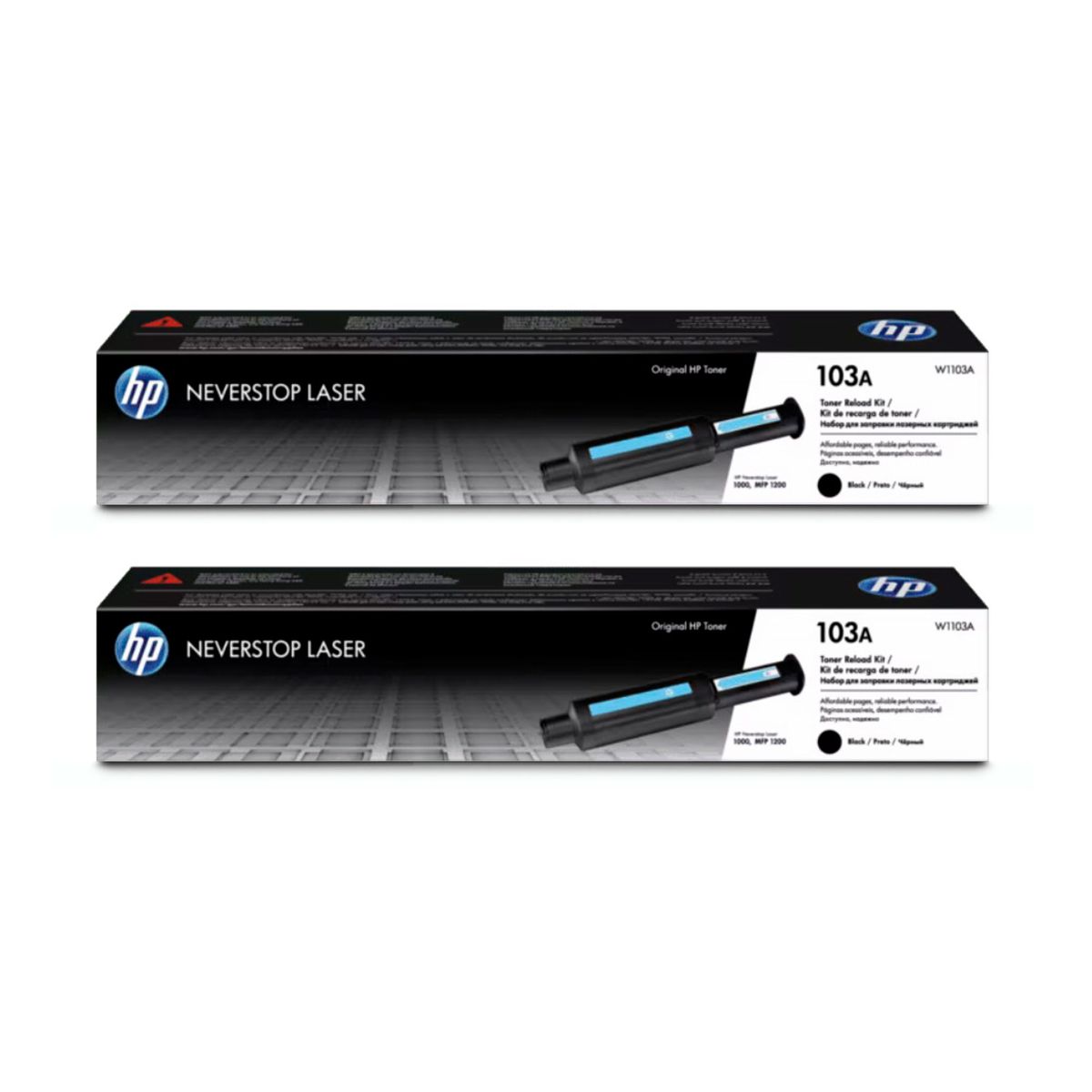 HP - Pack 2 Toner Hp 103a Genuinos Negros W1103a Neverstop 1000 Mfp 1200