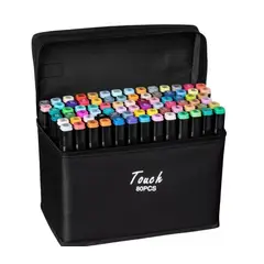 GENERICO - Set De 80 Rotuladores Marcadores Plumones Doble Punta