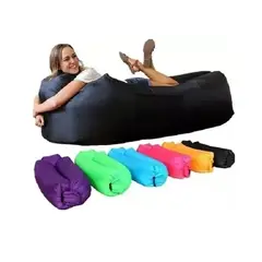 GENERICO - BANANA SOFA INFLABLE PARA ACAMPAR NEGRO