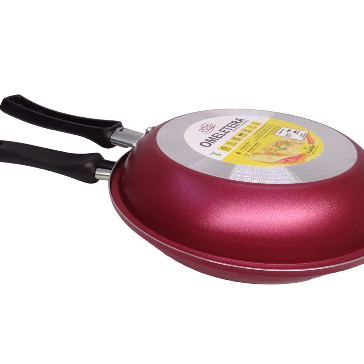 GENERICO - Sartén Doble Panquequera Omeletera 22 Cm 1.3 L Color Cereza