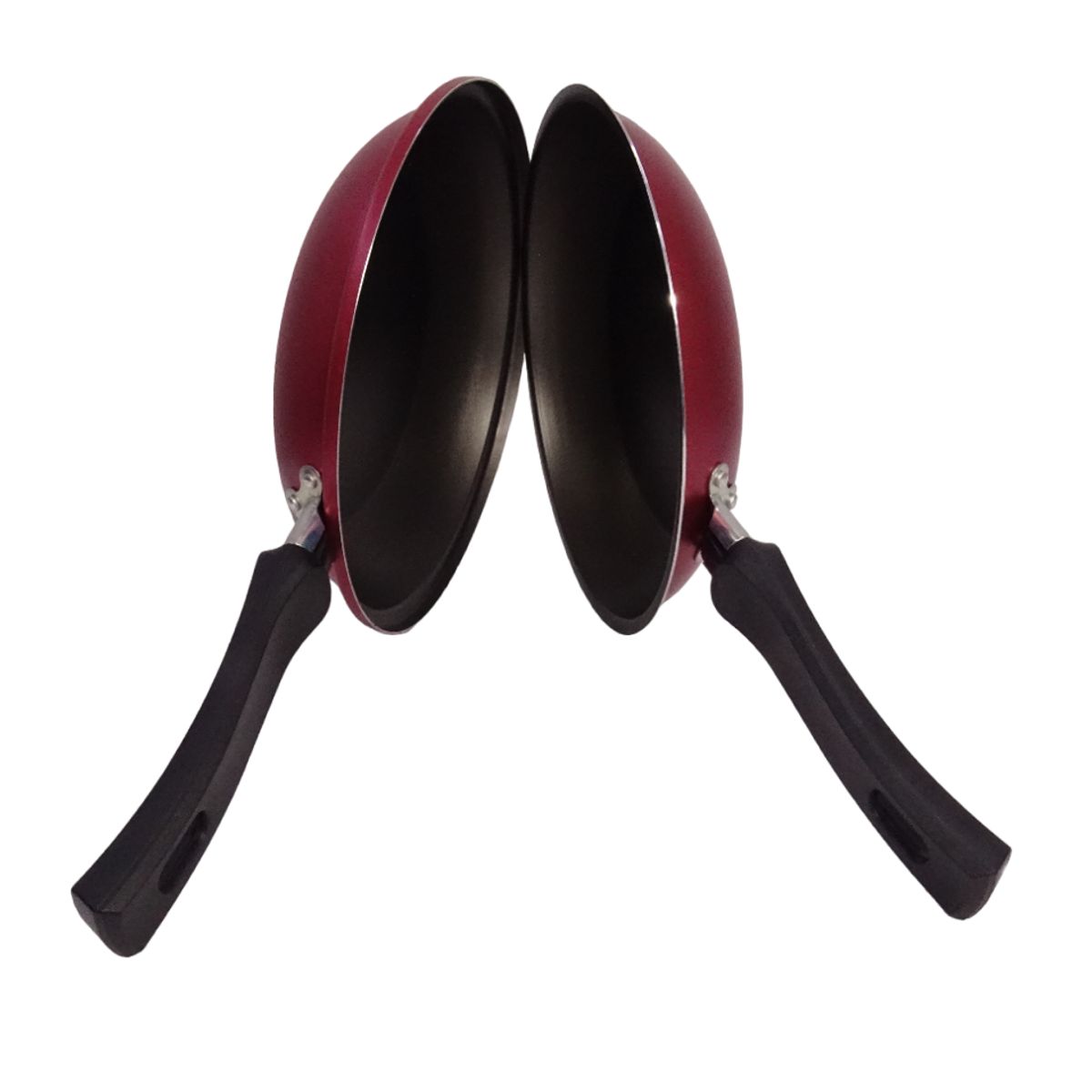 GENERICO - Sartén Doble Panquequera Omeletera 22 Cm 1.3 L Color Cereza