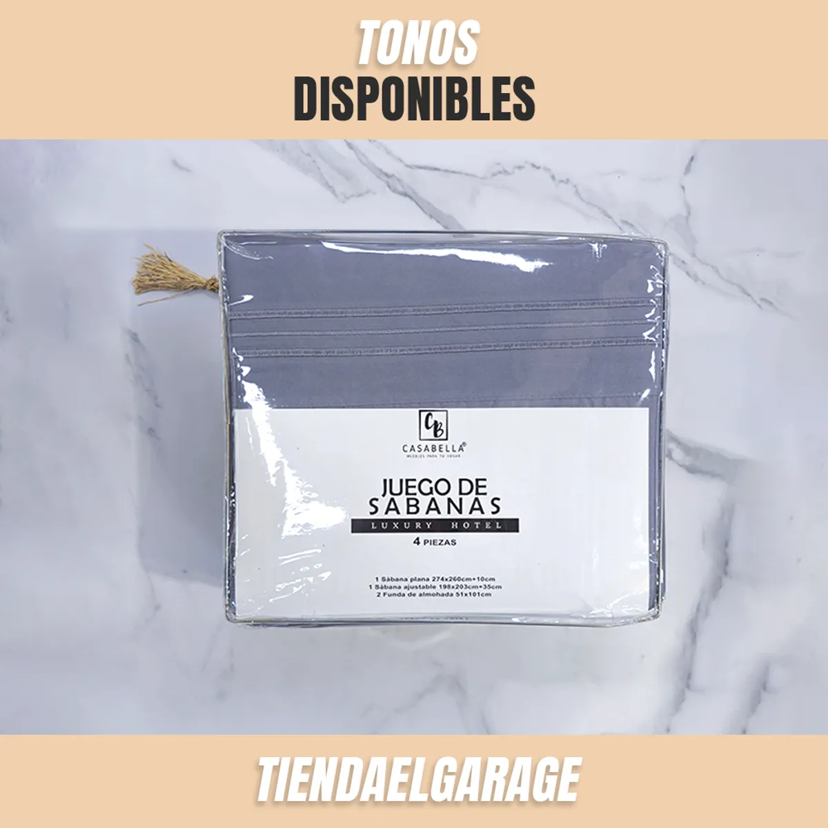 TIENDA EL GARAGE - Sabanas Gris Plaza 1,5 Varios Tonos 1800 Hotel Luxury Ultra Soft