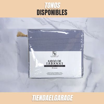 Imagen 2 del producto Sabanas Gris 1,5 plazas 1800 hilos