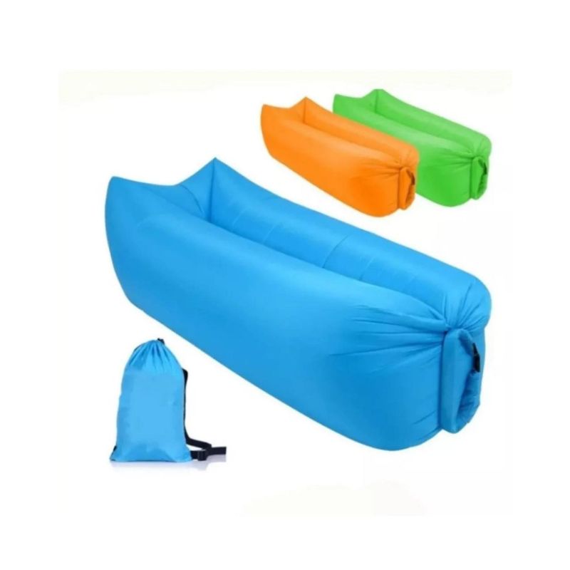 GENERICO - BANANA SOFA INFLABLE PARA ACAMPAR VERDE