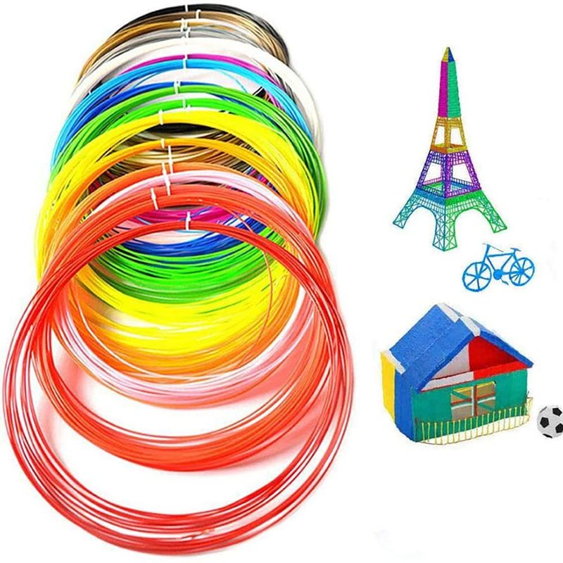 GENERICO - FILAMENTO PARA LAPIZ 3D 200 METROS 20 COLORES