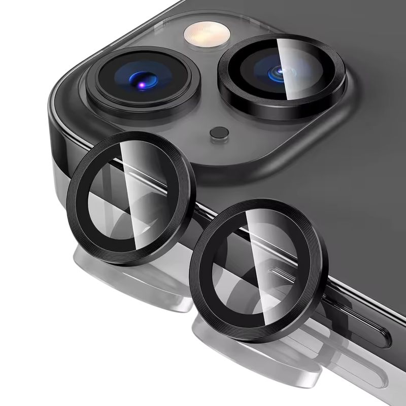 GENERICO - Protector para lente camara iPhone 14 / 14 Plus - Negro