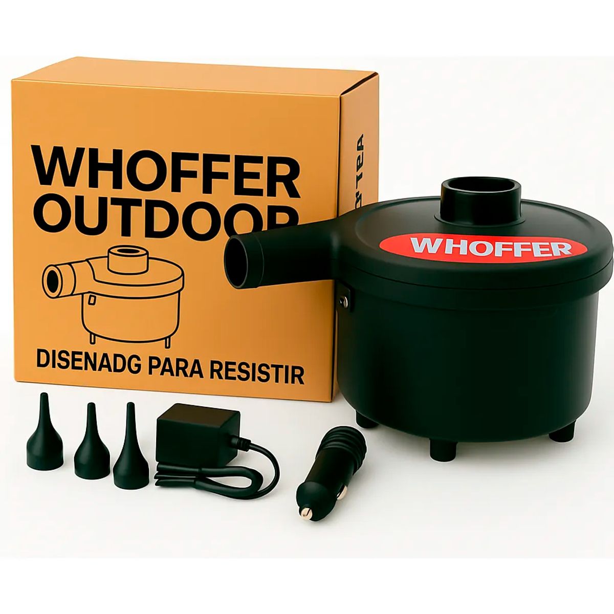 GENERICO - Inflador Eléctrico Multifuncional Whoffer Para 220v  12v