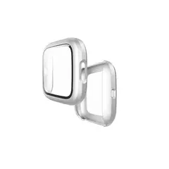 GENERICO - Protector Carcasa Con Vidrio para Fitbit Versa 2 - Plateado