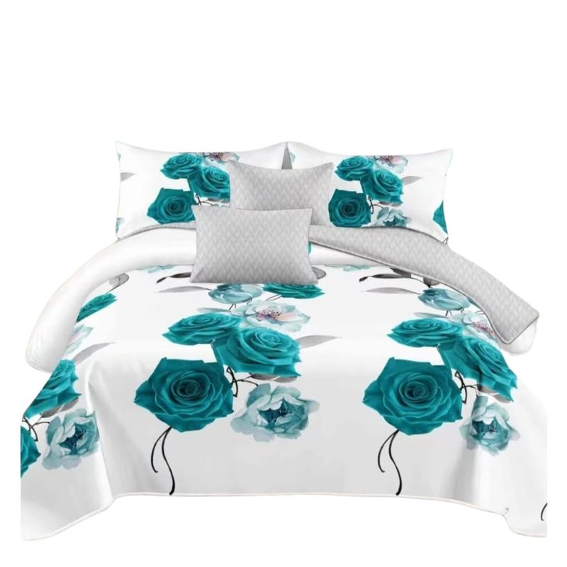 GENERICO - Cubrecama Quilt De Verano King Diseños Estampados Floral