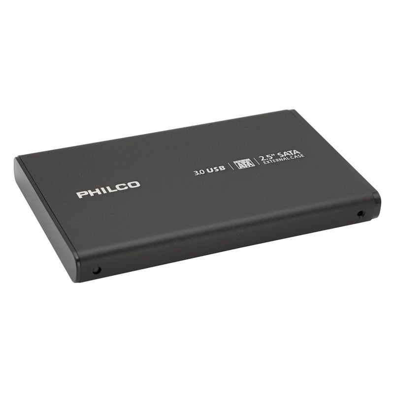 PHILCO - COFRE PARA DISCO DURO 2.5 SATA USB 3.0 NEGRO PHILCO OPEN BOX
