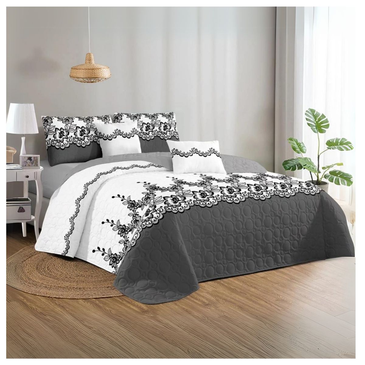 GENERICO - Cubrecama Quilt De Verano King Diseños Estampados TF