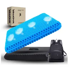GENERICO - Cojín Gel Ortopédico Asiento Lumbar Antideslizante Whoffer