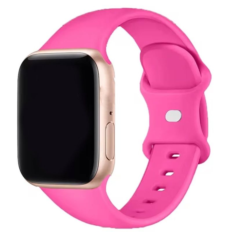 GENERICO - Correa Silicona Para Apple Watch 38 40 41 42mm Rosado Barbie