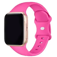 GENERICO - Correa Silicona Para Apple Watch 38 40 41 42mm Rosado Barbie