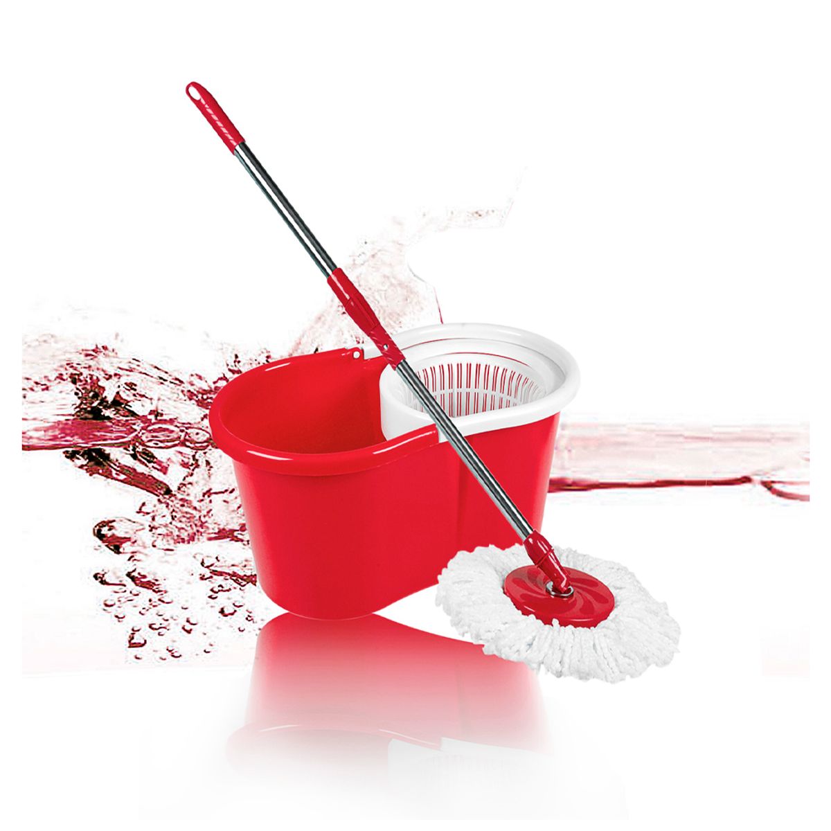 IRM - Trapeador Giratorio Cubeta Magic Mop 360 Trapero Microfibra