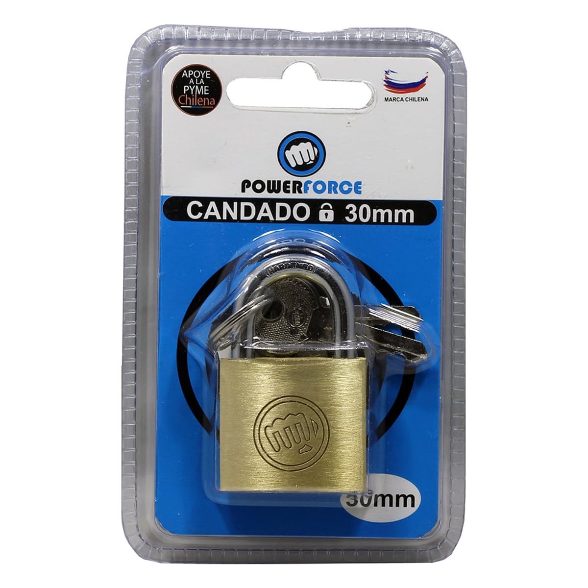 POWER FORCE - Candado de 30mm Cuerpo de bronce macizo