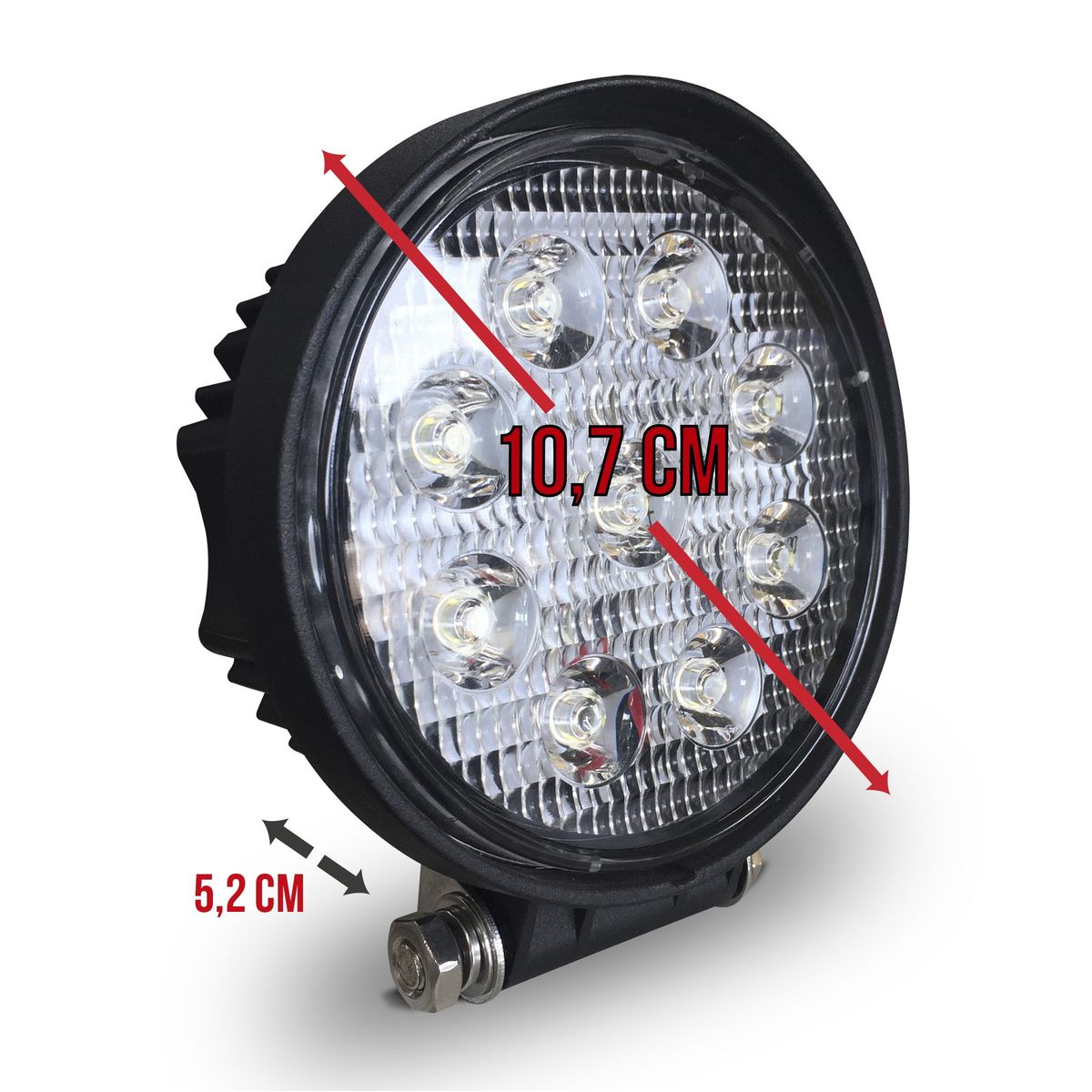 GOTEK - Foco Neblinero, Led Faenero 12v 24v 27 Watt Redondo