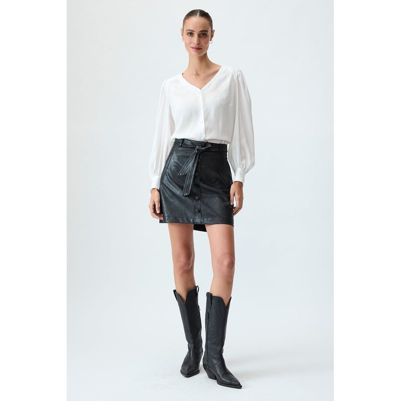IO - Falda Corta Negro Mujer Io