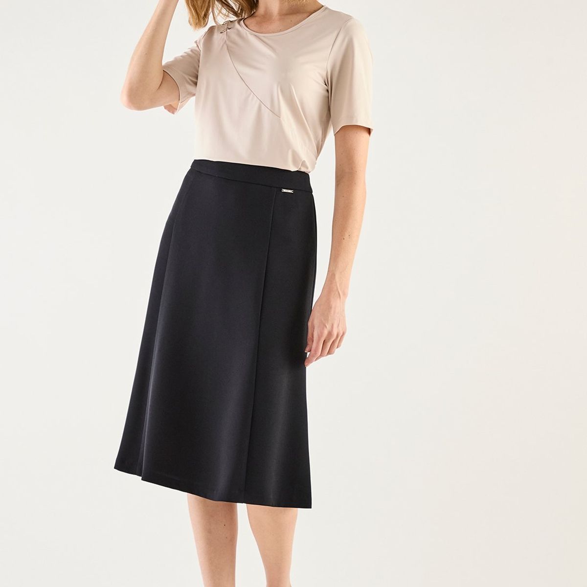 MA GRIFFE - Falda Larga Negro Mujer Magriffe