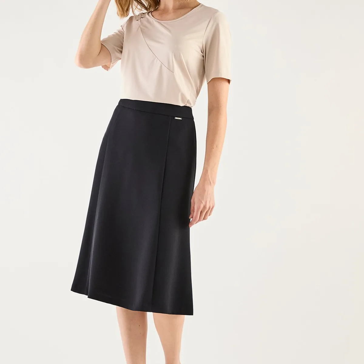 MA GRIFFE - Falda Larga Negro Mujer Magriffe