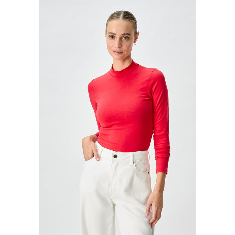 IO - Polera Manga Larga Rojo Mujer Io