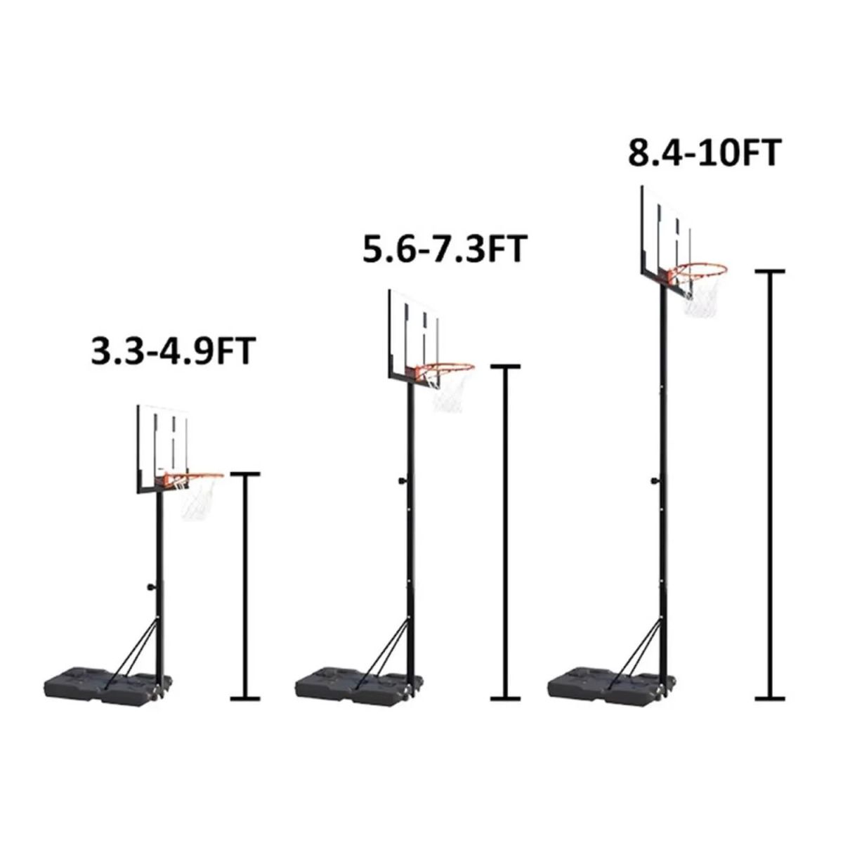 AUCKLAND OUTDOOR - Aro Basketball Portátil Altura Ajustable 1,0 - 3,05M