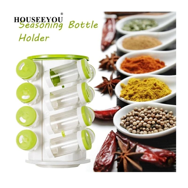 GENERICO - Especiero Spice Rack De 16 Piezas Porta Condimentos Cocina
