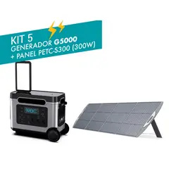 GENERICO - ESTACIÓN DE ENERGÍA DE 3600 W G5000 + PANEL SOLAR DE 300 W PETC-S300