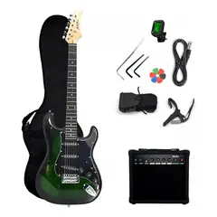 U BUY - Guitarra Eléctrica Stratocaster Ibrah + Amplif + Accesorios
