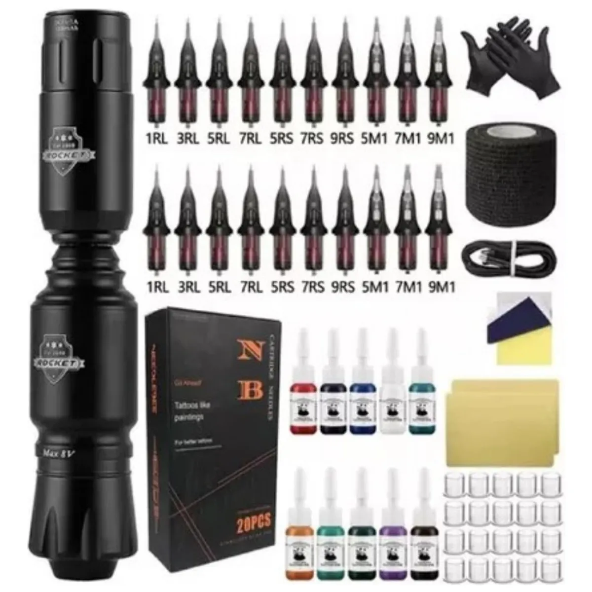 U BUY - Kit De Tatuaje Inalámbrico Pen Rotativa