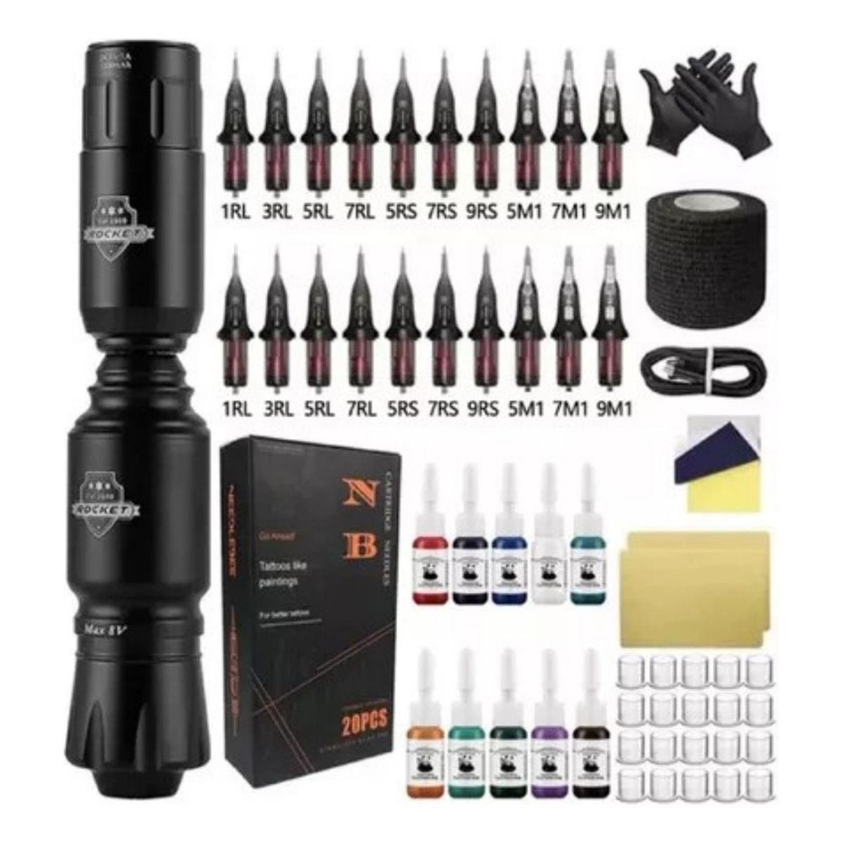 U BUY - Kit De Tatuaje Inalámbrico Pen Rotativa