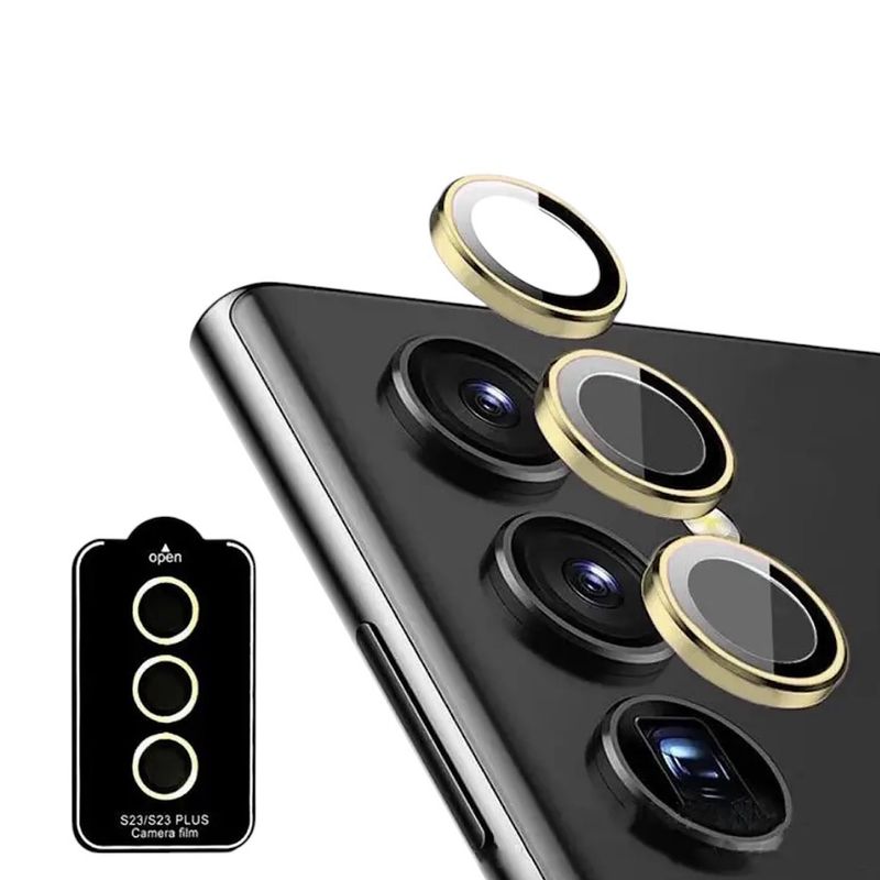 GENERICO - Protector De Camara Para Samsung S23-S23 Plus - Dorado