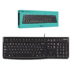 LOGITECH - Teclado USB Estándar para Computadora K120 - Negro