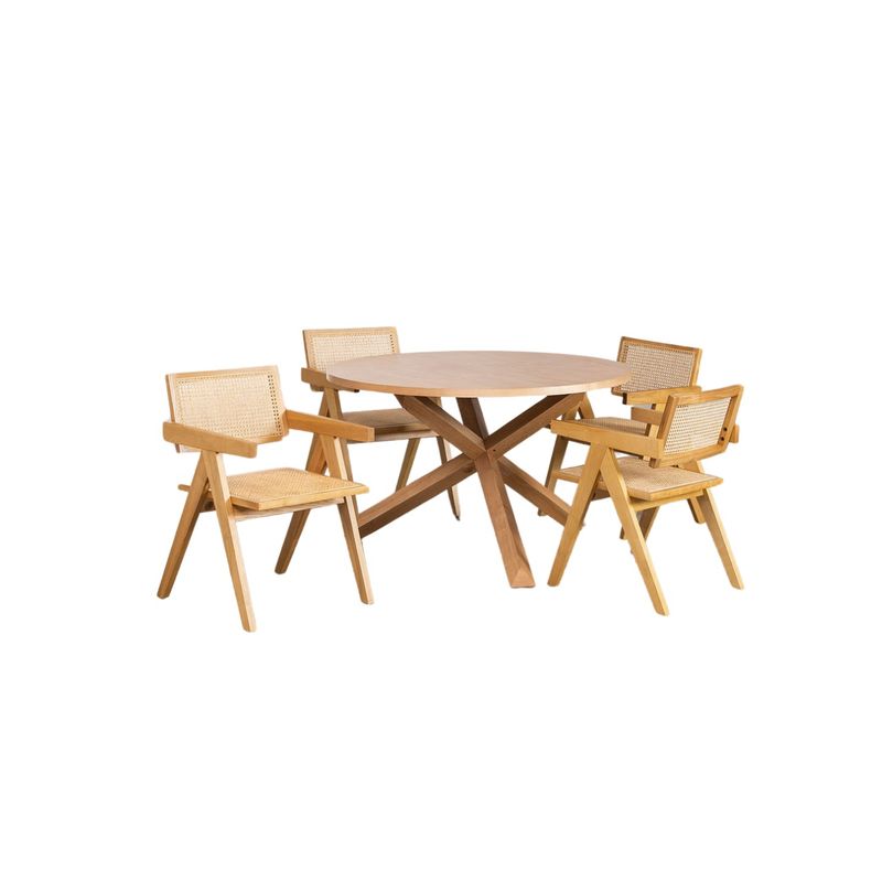 GENERICO - Juego de comedor Dali - Madera Natural