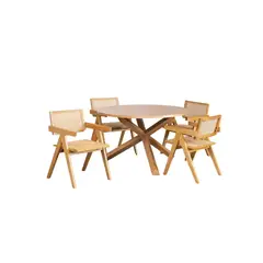GENERICO - Juego de comedor Dali - Madera Natural