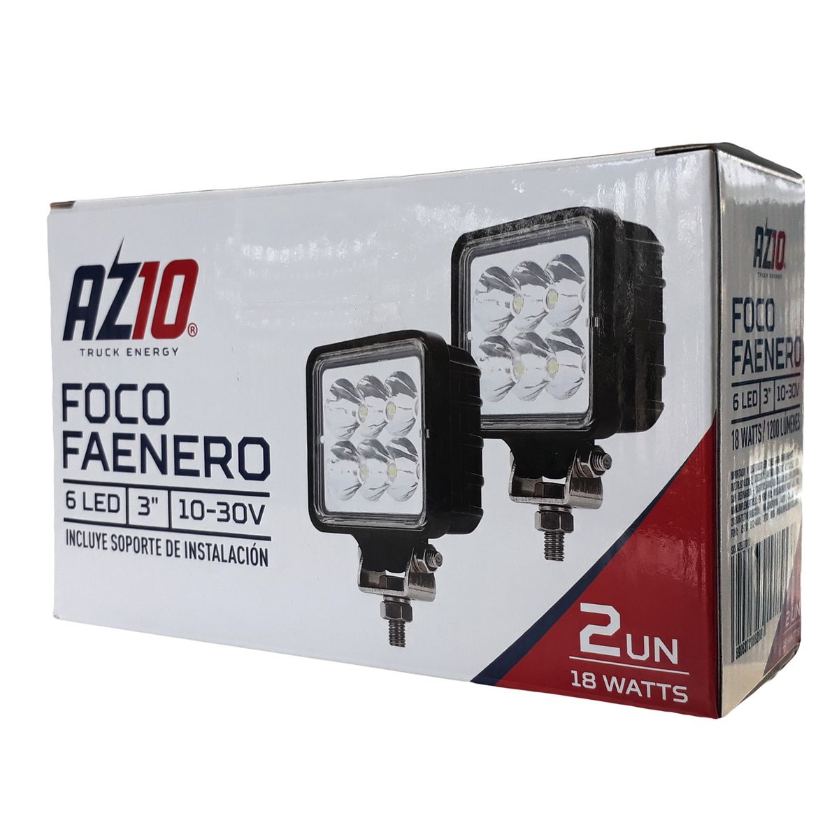 GOTEK - Pack 2 Foco Neblinero, 6 Led, 3 Pulgadas 12v  24v